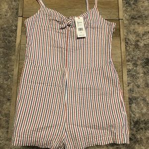 VineyardVines Firework Seersucker Tie Front Romper